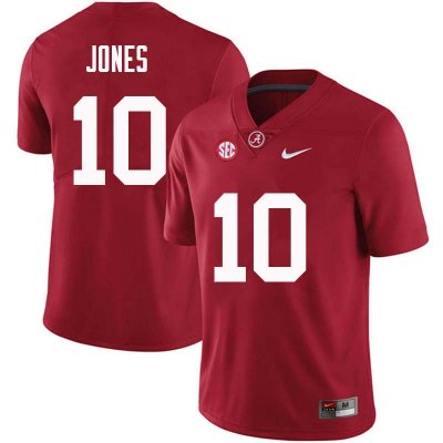 NCAA Men's Alabama Crimson Tide #10 Mac Jones Stitched College Nike Authentic Crimson Football Jersey LF17D87MR
